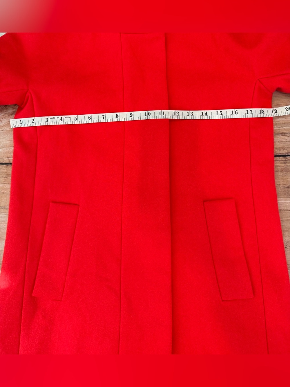 J.CREW Peacoat "City Coat" Cocoon Stadium Jacket Zip Size 00 Bright Orange Wool - Picture 5 of 9